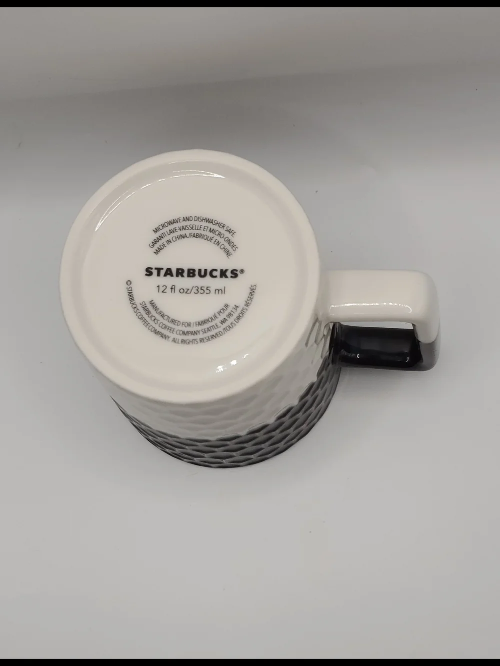 Starbucks Honeycomb⁰ Textured Ceramic Mug in Blue, brown and White.